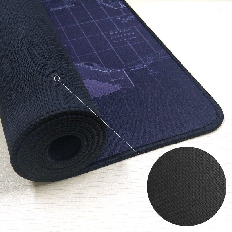 Qisan Large Gaming Mouse Pad Extended Size Mousepad for Computer Desktop PC Laptop 31.5"x11.8"x0.15" Keyboard Pad Desk Pad with Anti-Slip Rubber Base | Large Desk Mat for Keyboard and Mouse-Map 5pcs - Image 4